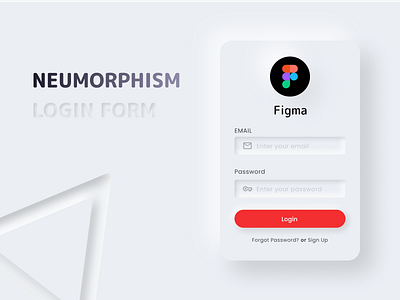 NEUMORPHISM for login form graphic design ui