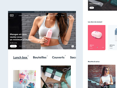 monbento・Homepage colorful desktop ecommerce food homepage lunchbox minimal ui ux webdesign website