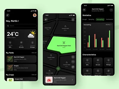 Agriculture Assistant App agriculture agrotech app app design app ui crops farm farmers farming mobile mobile app mobile ui plants seeds ui design