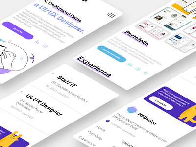 MF Design Portofolio - Mobile Version design graphic design illustration indonesia ui uiux user interdace ux web design web responsive