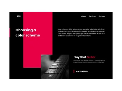 Home Screen- Guitar design e commerce graphic design guitar shop typography ui ux