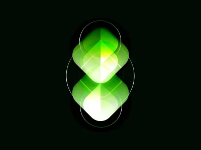 Vivid Shape #3 abstract dark design digital figma glow gradient green hue illustration shape vector vivid