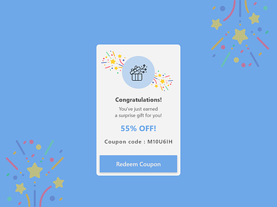 Redeem Coupon adobe adobe xd coupon design gift graphic design illustration redeem redeem coupomn ui xd