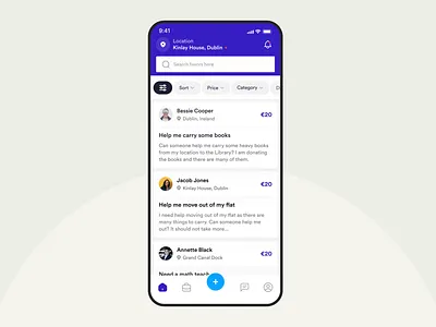 Perimity- Favor app interaction animation app app design branding clean design favor help ios live minimal mobile mobile app motion graphics product product design support ui ui animation ux
