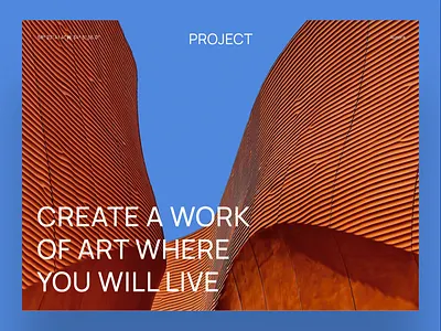 PROJECT — Architecture studio landing animation architecture design house interactive interior landing page minimalism motion portfolio ui web