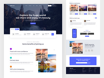 Trip.com - Travel Website Ui Design. hire designer inspiration landing page landing page ui ux design latest design marketplace nft nft website pro designer proffessional website tour agency website tour website trendy web design trip planning website ui ui ux ux web design website design website ui ux