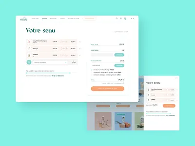 Laboratoire Ravene - Shopping cart basket buy cart desktop ecommerce eshop interface product product list shop shopping cart ui ux website