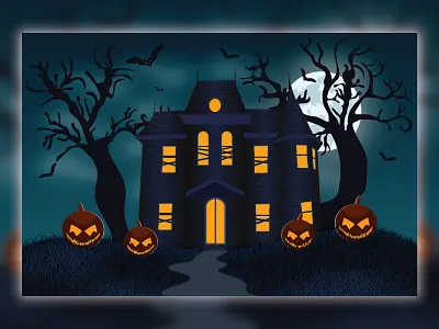 Horror Halloween Concept Vector Illustration. creepy