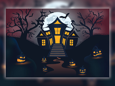 Horror Halloween Concept Vector Illustration. trick holiday