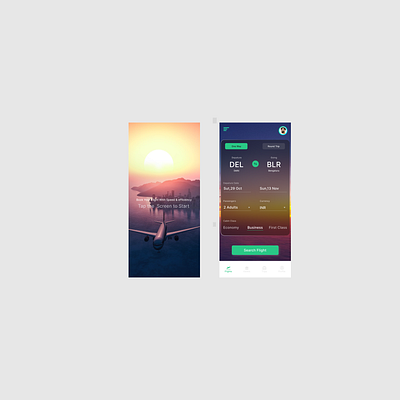 Flight Search challenge dailyui design