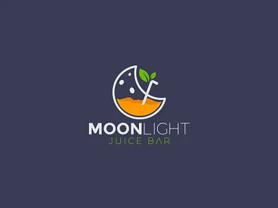 Moon Light Juice Bar bar logo brand design branding design illustration juice logo logo identity logo inspiration logo inspirations logodesign moon logo vector