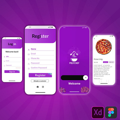 Polychef UI design. app design figma graphic design illustration ui ux web design