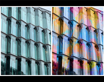 Change Building Mirror Colour - Art By AHK adobe artbyahk building change color colour design graphic design mirror poster viral wall