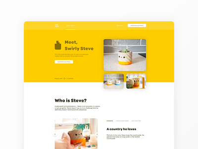 Swirly Steve - Home branding concrete design glass glassmorphism illustration pots ui