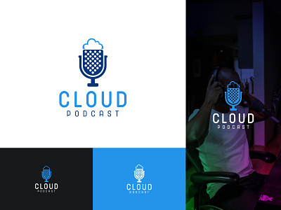 Cloud podcast logo design branddesigner branding business logo cloudpodcast logo concept logo creative design custom logo design graphic design illustration logo design logodeveloper logoideas logotypedesign minimalist logo modern logo podcast logo design