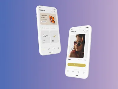 Goggles mobile application ui design goggles app home screen mobile app design ui user interface design ux design