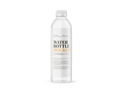 Plastic Water Bottle - PSD Mockup 3d blender 3d bottle drink editable healthy mineral water mockup package photoshop plastic product psd render template visualization water