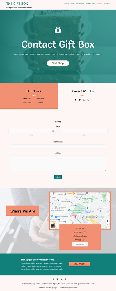 Gift Shop | Contact Page 2 | Nfinite WordPress Theme web design wordpress wordpress template wordpress theme