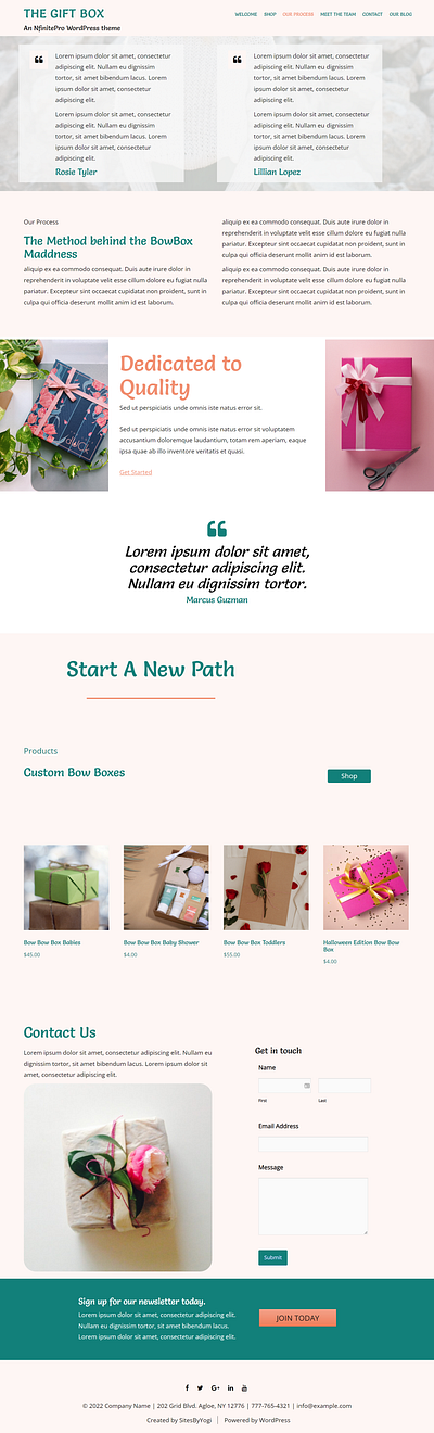 Gift Box | About Page | Nfinite WordPress Theme web design wordpress wordpress template wordpress theme