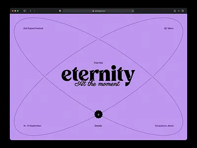 Zeit Kapsel Music Festival - Landing Page capsule clean design eternity event festival kapsel landing minimalistic music music festival september shapes time time capsule ui vibe web zeit zeit kapsel