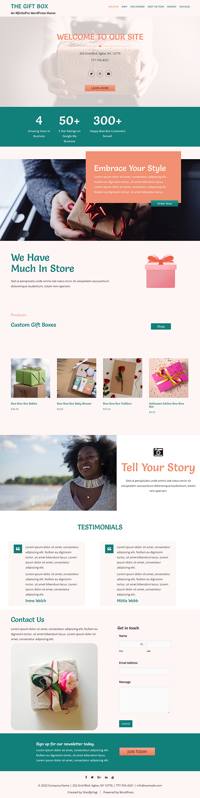 Gift Box | Home Page | Nfinite WordPress Theme web design wordpress wordpress template wordpress theme