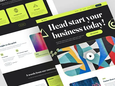 Agency Landing Page Design agency agency landing page agency website branding business colorful header homepage landing page modern uihut uiux web design web template webdesign website website design