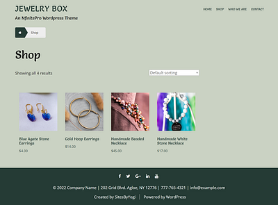 Jewelry Shop | Shop Page | Nfinite WordPress Theme web design wordpress wordpress template wordpress theme