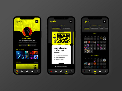 UPTIX | Event booking app UI concept abstractlogo design logo mark vector