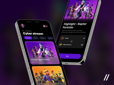 Game Streaming Mobile IOS App android animation app design competition cyber sport dashboard design game interaction interface ios mobile mobile app mobile ui platform statistics stream streaming ui ux