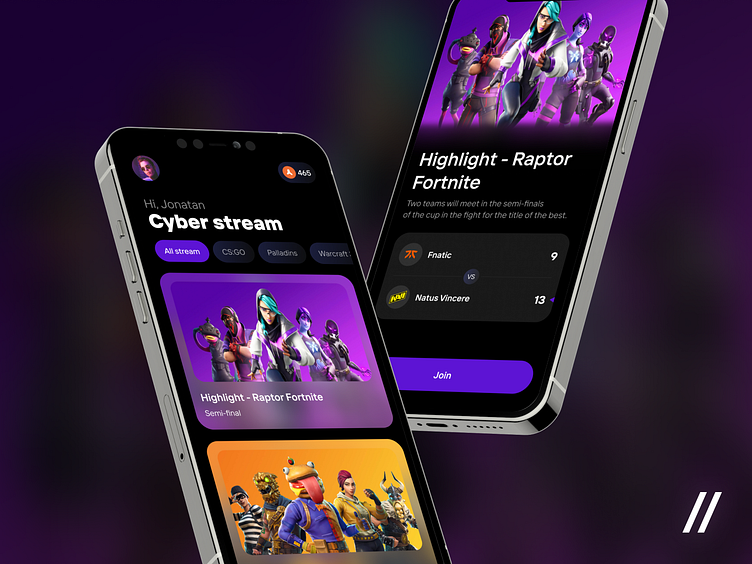 Game Streaming Mobile IOS App by Stanislav Lebedev for Purrweb UI/UX