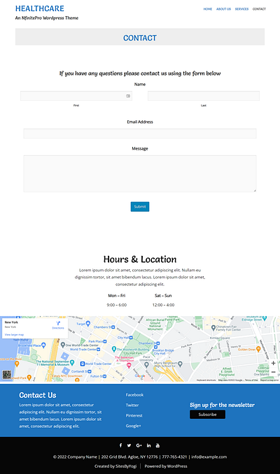 Home Healthcare | Contact Page | Nfinite WordPress Theme web design wordpress wordpress template wordpress theme