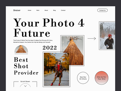 Photo Studio Website agency album beatiful camera design gallery header hire homepage image images landing page photo studio photograpy photos portfolio product startup studio website