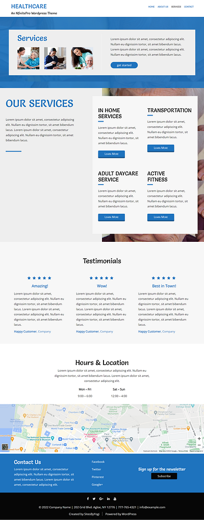 Home Healthcare | Contact Page | Nfinite WordPress Theme web design wordpress wordpress template wordpress theme