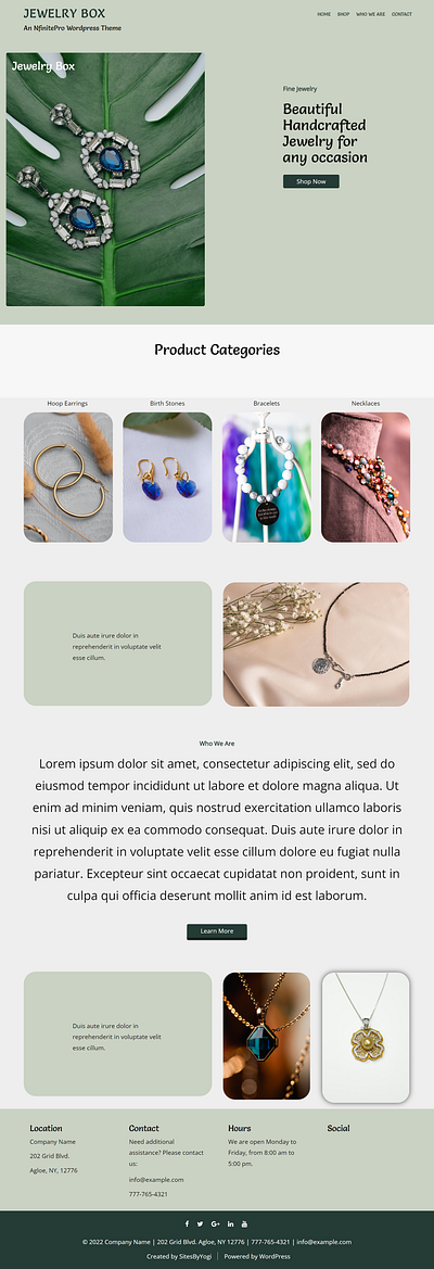 Jewelry Shop | Home Page | Nfinite WordPress Theme web design wordpress wordpress template wordpress theme