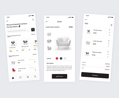 Furniture mobile app design chairs e commerce e commerce app furniture furniture app furniture app design furniture app exploration furniture shop furniture shop app mobile ui ui ui design ui ux