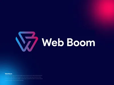 Web Boom Logo 3d branding coding logo gradient logo graphic design icon iconic logo illustration logo vector