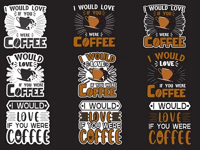 Coffee T-shirt Bundle Designs. print