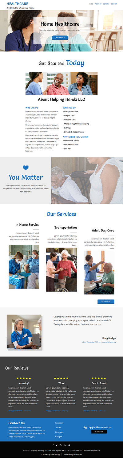 Home Healthcare | Home Page | Nfinite WordPress Theme web design wordpress wordpress template wordpress theme