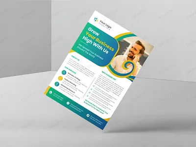 Modern Business flyer design Template 2 background branding brochure business flyer clean company corporate corporate flyer cover design document eye catchy flier flyer gradient info minimal print ready template unique