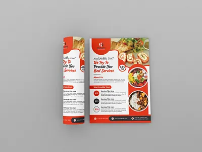 Restaurant Food Flyer Design Template branding clean corporate flyer design editable flier flyer food info meal menu print ready restaurant template vector
