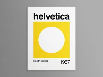 Helvetica modernist poster 4 circle design geometric graphic graphic design poster square type yellow