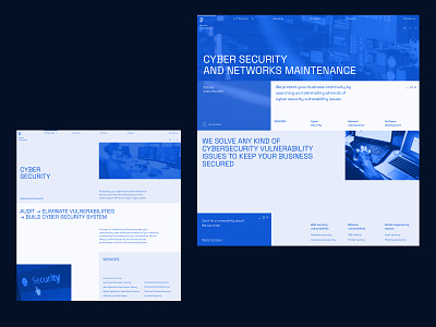 CyberSecurity website: Key Visual #7 b2b blue business console cyber security cybersecurity grid hardware hardware supply it software development web web design website