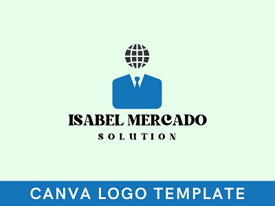 Premade Global Investment Advisor Canva Logo Template avatar brand identity branding canva design illustration logo logo design template