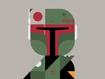 Boba Fett in Pikemen art artwork boba fett design graphicdesign illustration mandalorian minimalist star wars vector
