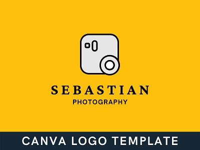 Premade Abstract Camera Canva Logo Template brand identity branding camera logo canva design logo logo design tech logo technology logo template