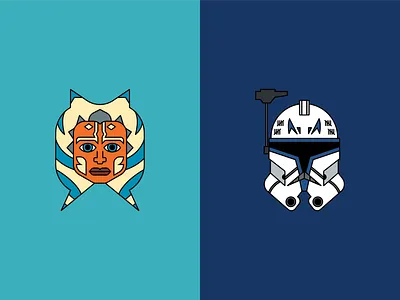 Ahsoka Tano + Captain Rex adobe illustrator ahsoka tano branding captain rex design icon icon design illustration illustrator star wars