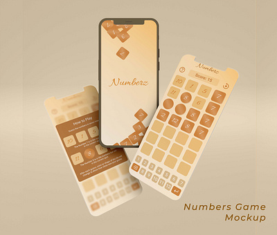 Numbers Game Mockup app app design app ui design game graphic design numbers puzzle ui ux