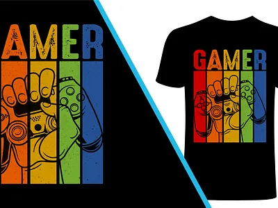 Gamer T-Shirt Design. graphic design