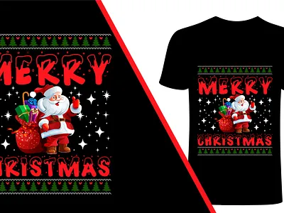 Merry Christmas T-Shirt Design christmas graphic design merry tshirt