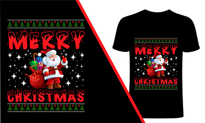 Merry Christmas T-Shirt Design christmas graphic design merry tshirt